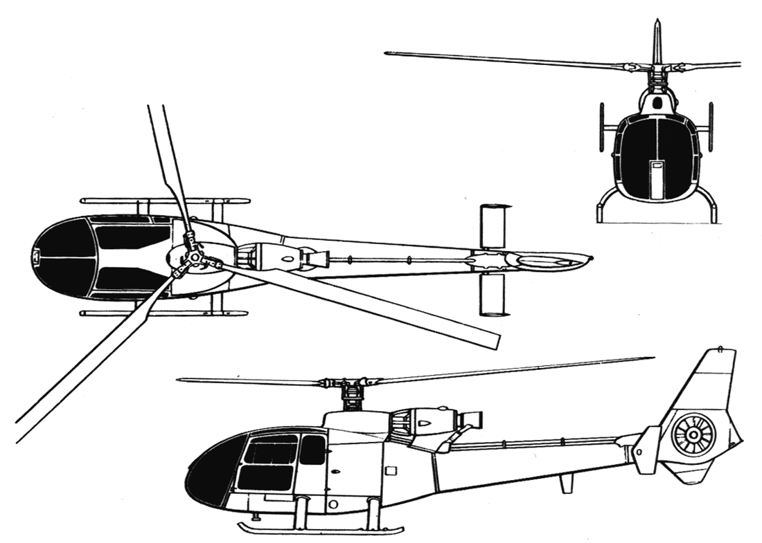 вертолет Eurocopter AS341 Gazelle
